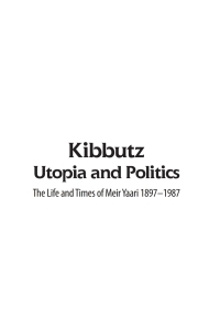 Cover image: Kibbutz: Utopia and Politics 9781618119834