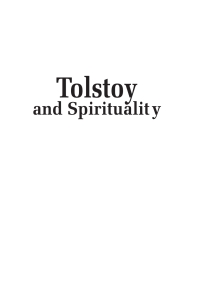 Imagen de portada: Tolstoy and Spirituality 9781618118707