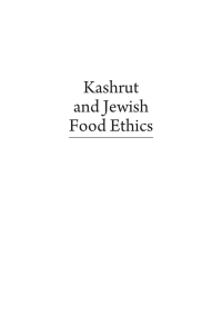 Cover image: Kashrut and Jewish Food Ethics 9781618119032