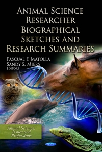 Omslagafbeelding: Animal Science Researcher Biographical Sketches and Research Summaries 9781621008736