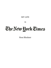 Cover image: My Life in The New York Times 9781581159035