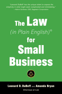 Cover image: The Law (in Plain English) for Small Business 5th edition 9781621536871