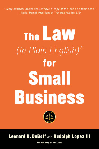 Cover image: The Law (in Plain English) for Small Business 6th edition
