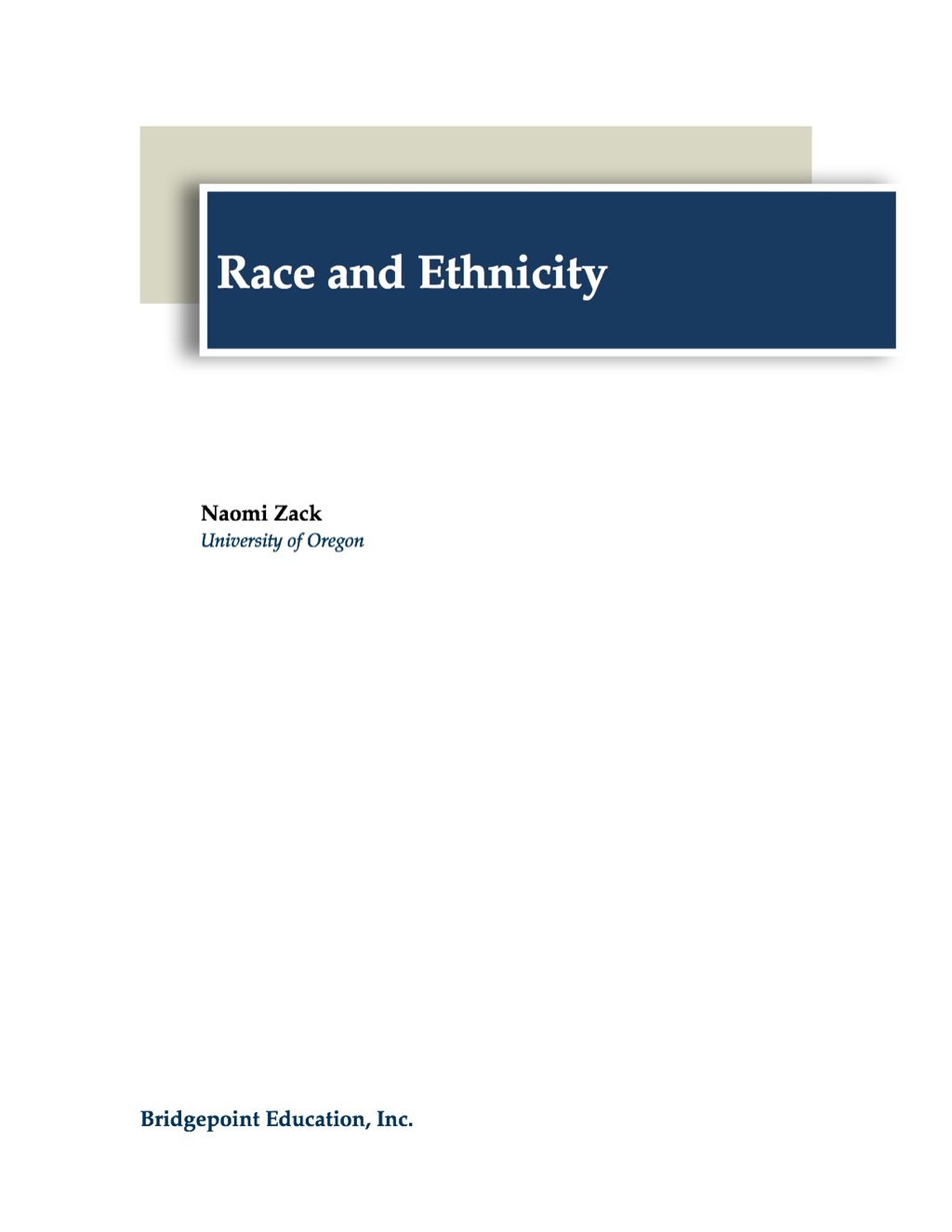 Race and Ethnicity 1st Edition