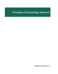 Cover image: Principles of Accounting, Volume II 1st edition 9781621780281