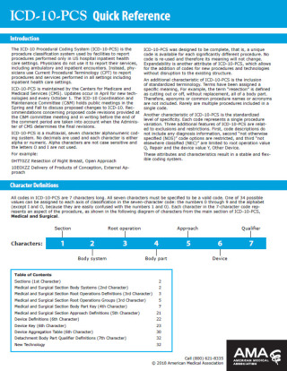 Cover image: ICD-10-PCS Quick Reference 9781622028917