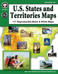 صورة الغلاف: U.S. States and Territories Maps, Grades 5 - 8 9781622235933