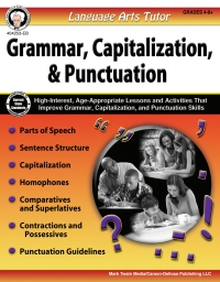 صورة الغلاف: Language Arts Tutor: Grammar, Capitalization, and Punctuation, Grades 4 - 8 9781622236329