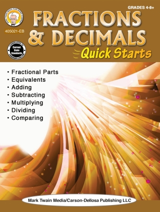 Imagen de portada: Fractions & Decimals Quick Starts, Grades 4 - 9 9781622236985