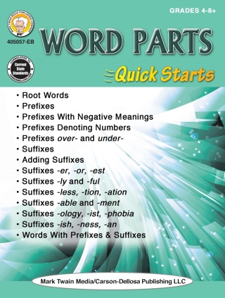 Cover image: Word Parts Quick Starts Workbook, Grades 4 - 12 9781622238255