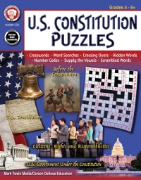 Imagen de portada: U.S. Constitution Puzzles, Grades 5 - 12 9781622238828