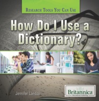 Cover image: How Do I Use a Dictionary? 1st edition 9781622753444
