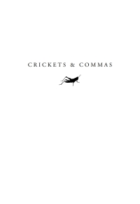 Imagen de portada: Crickets and Commas 9781622775507