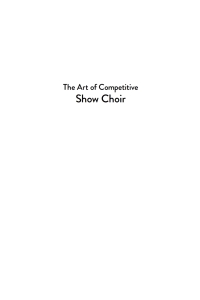 Imagen de portada: The Art of Competitive Show Choir 9781622775552