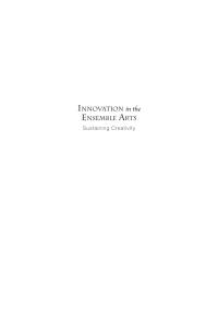 Imagen de portada: Innovation in the Ensemble Arts 9781622775743