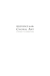 Imagen de portada: Relevance in the Choral Art 9781622775750
