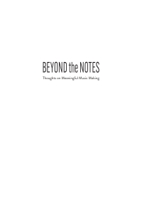 Imagen de portada: Beyond the Notes 9781622778478