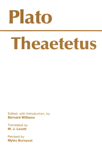 Cover image: Theaetetus 9780872201583