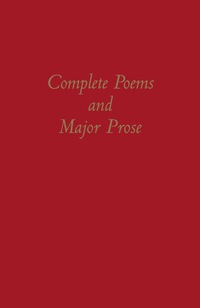 Cover image: The Complete Poems and Major Prose 9780872206786