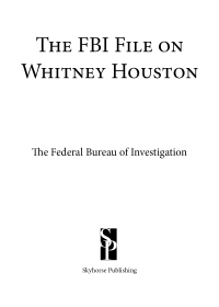 Cover image: The FBI File on Whitney Houston