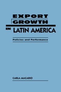 Cover image: Export Growth in Latin America: Policies and Performance 9781555877490