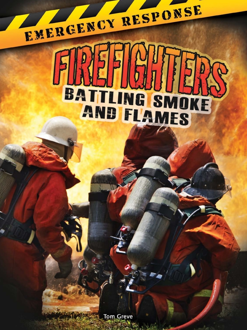 Firefighters Battling Smoke and Flames