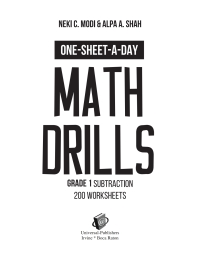 صورة الغلاف: One-Sheet-A-Day Math Drills 9781627341950
