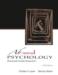 Cover image: Abnormal Psychology: Clinical and Scientific Perspectives (DSM-5) 5th edition 9781618826381