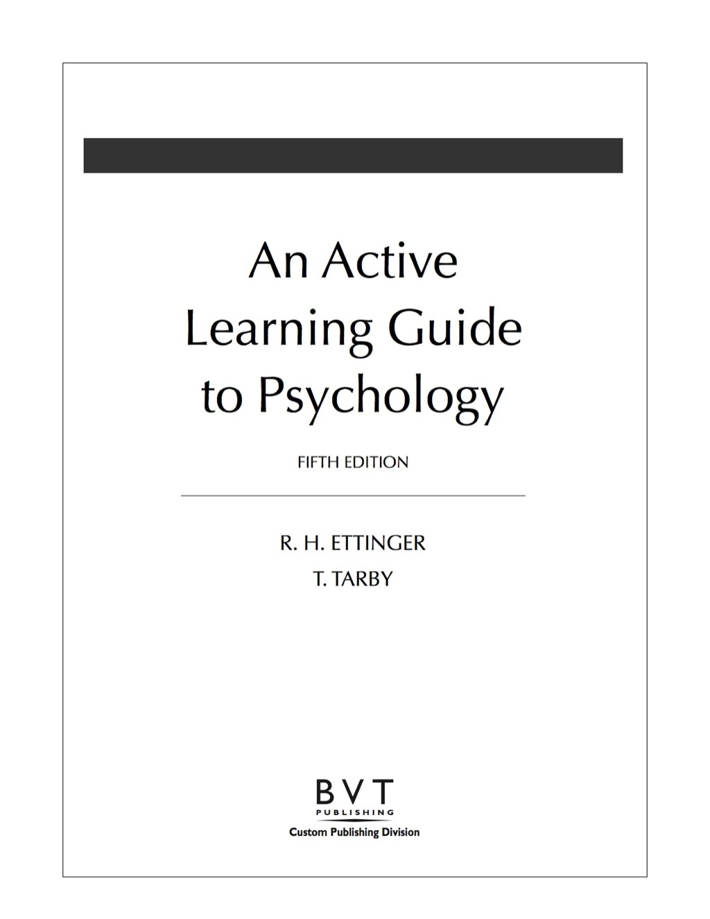 PSYC 1012 Course Manual 2nd Edition