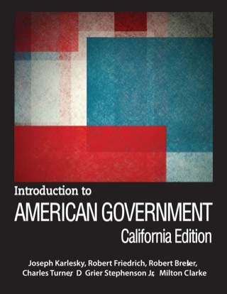 Cover image: Introduction to American Government: California Edition 1st edition 9781627519540
