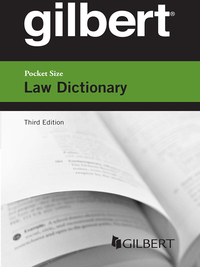 Cover image: Gilbert Pocket Size Law Dictionary 3rd edition 9780314290694