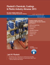 Cover image: Plunkett's Chemicals, Coatings & Plastics Industry Almanac 2015 1st edition 9781628313376