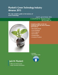 صورة الغلاف: Plunkett's Green Technology Industry Almanac 2015 9781628313543