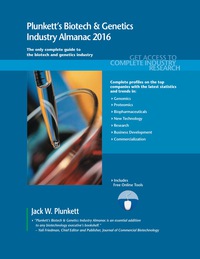 Imagen de portada: Plunkett's Biotech & Genetics Industry Almanac 2016 9781628313734
