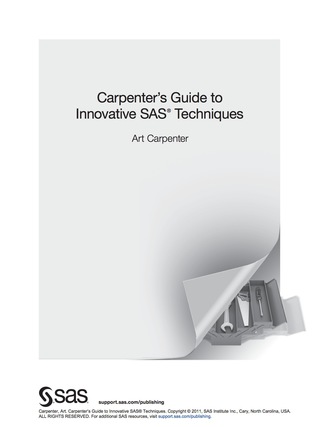 Cover image: Carpenter's Guide to Innovative SAS Techniques 9781607649915