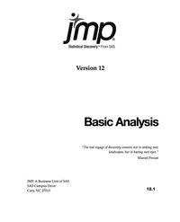 Omslagafbeelding: JMP 12 Basic Analysis 9781629594347