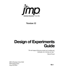 Cover image: JMP 12 Design of Experiments Guide 9781629594422