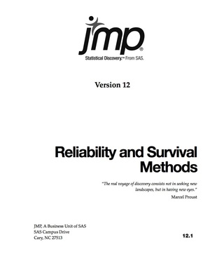 Immagine di copertina: JMP 12 Reliability and Survival Methods 9781629594705