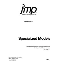 Cover image: JMP 12 Specialized Models 9781629594743