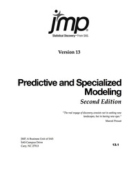 Imagen de portada: JMP 13 Predictive and Specialized Modeling 2nd edition 9781629609645