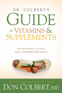 Imagen de portada: Dr. Colbert's Guide to Vitamins and Supplements 9781629987637