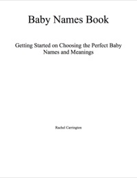 表紙画像: Baby Names Book