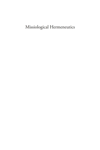 Titelbild: Missiological Hermeneutics 9781608994021