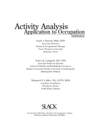 Cover image: Activity Analysis 9781556426766
