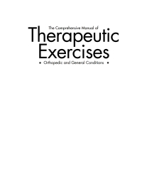 Cover image: The Comprehensive Manual of Therapeutic Exercises 9781630911645