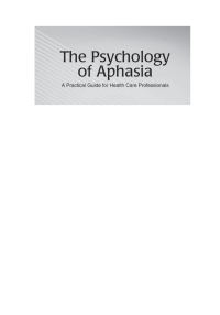 Imagen de portada: The Psychology of Aphasia 9781630912680