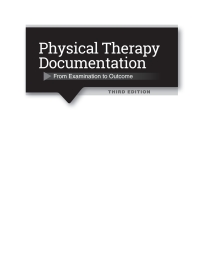 Cover image: Physical Therapy Documentation 3rd edition 9781630916268
