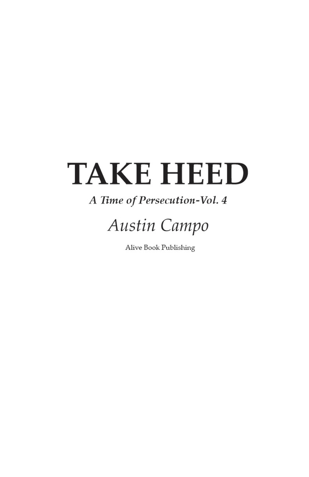 Take Heed (eBook)