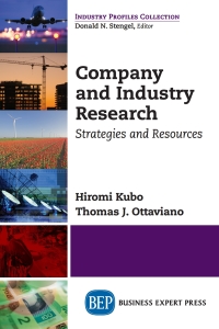 Imagen de portada: Company and Industry Research 9781631570377