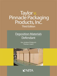 表紙画像: Taylor v. Pinnacle Packaging Products, Inc. 3rd edition 9781601564474